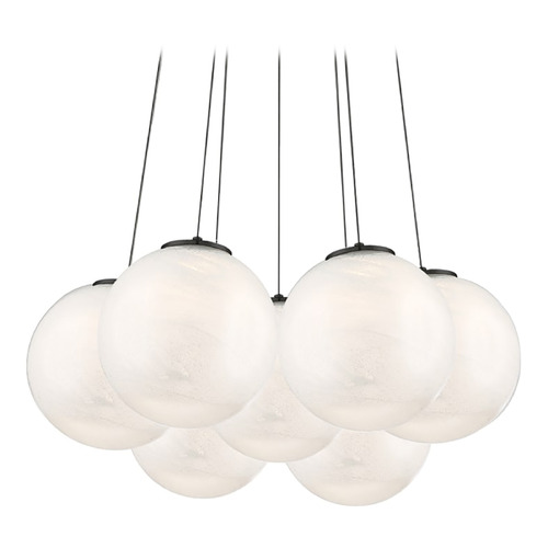 Modern Forms by WAC Lighting Cosmic Black LED Multi-Light Pendant by Modern Forms PD-28807-BK