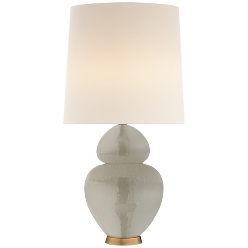 Visual Comfort Signature Collection Aerin Michelena Table Lamp in Shellish Gray by Visual Comfort Signature ARN3622SHGL