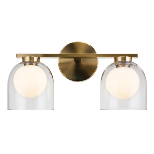 Matteo Lighting Derbishone Aged Gold Brass LED Bathroom Light