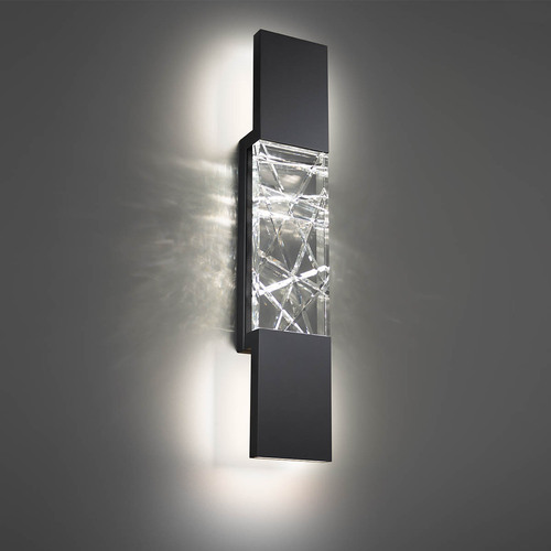 Glacier 27-Inch LED Outdoor Wall Light in Black by Schonbek Beyond
