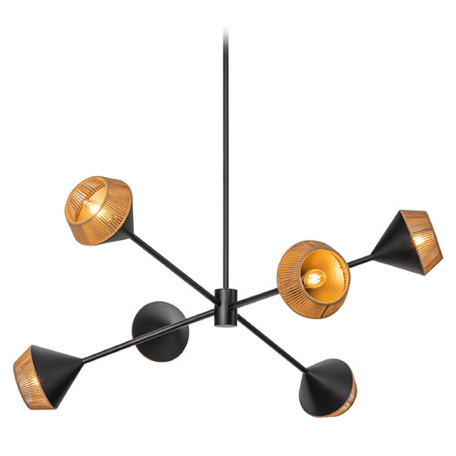 Alora Lighting Alan Pepin Daphne Matte Black Chandelier