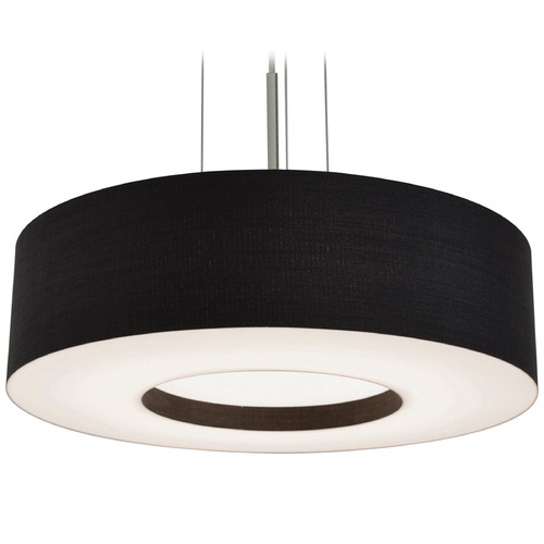 AFX Lighting Afx Lighting Montclair Satin Nickel LED Pendant Light with Drum Shade MCP1932LAJUDSN-BK