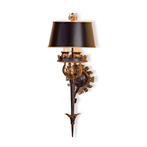 Duke 26-Inch Wall Sconce in Zanzibar Gold Leaf by Currey & Company