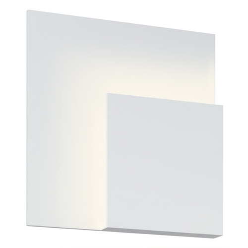 Corner Textured White LED Sconce by Sonneman Lighting