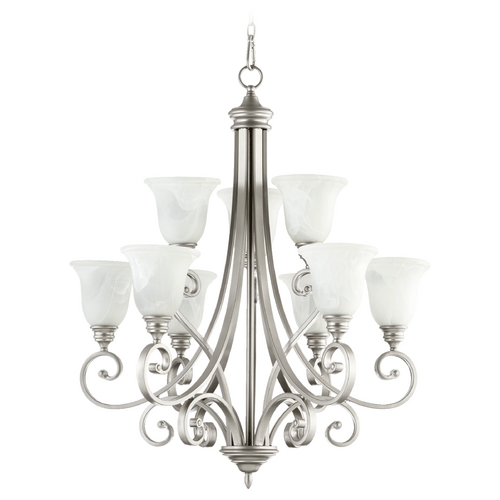 Bryant Classic Nickel Chandelier by Quorum Lighting