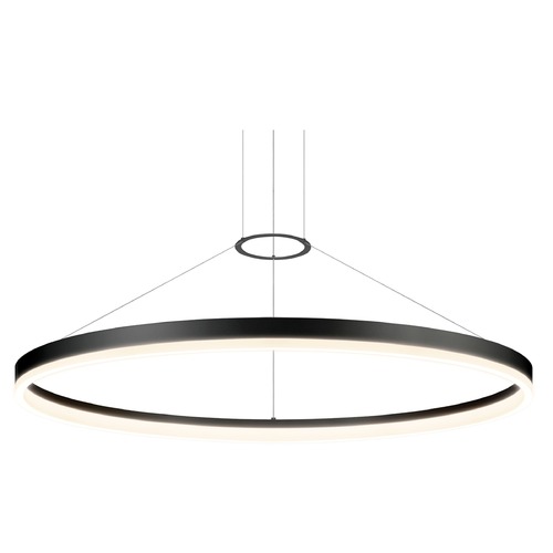 Corona Satin Black LED Pendant by Sonneman Lighting
