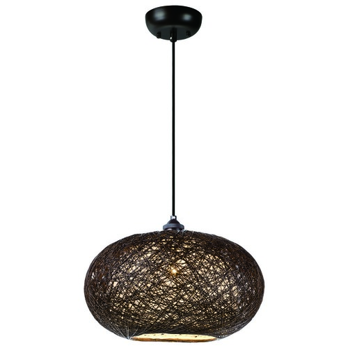 Bali Hemp Twine Pendant in Chocolate by Maxim Lighting