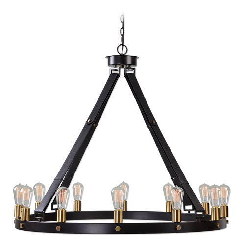 Uttermost Lighting Industrial Edison Bulb Chandelier Bronze 40.25-Inch by Uttermost Lighting 21280