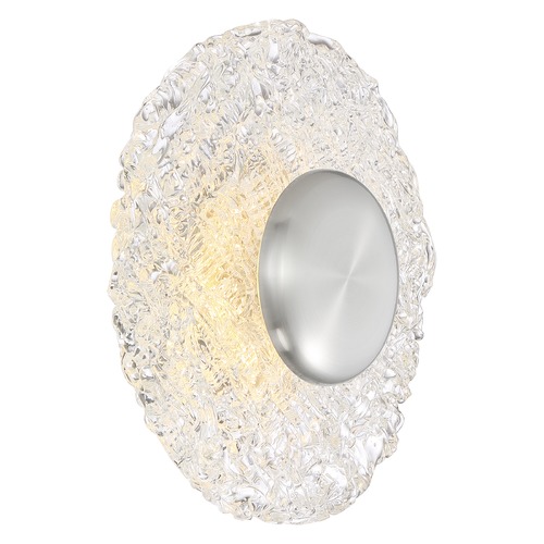 Riverbed Polished Nickel LED Flush Mount by Satco Lighting
