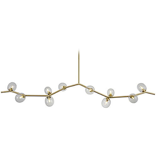 Hampton 74-Inch Brushed Brass Linear Light by Avenue Lighting