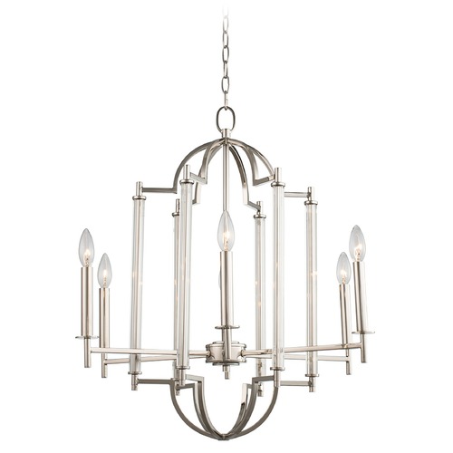 Provence 6-Light Chandelier in Polished Nickel by Kalco Lighting