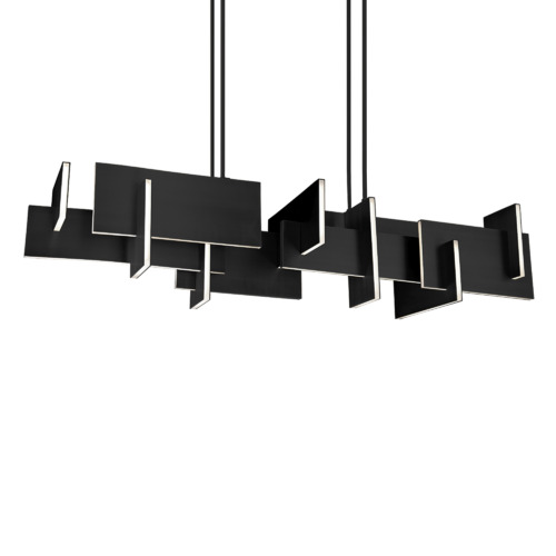 Modern Forms by WAC Lighting Amari 58-Inch LED Linear Chandelier in Black by Modern Forms PD-79058-BK