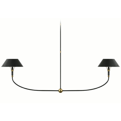 Thomas OBrien Turlington Linear Chandelier in Bronze by VC Signature
