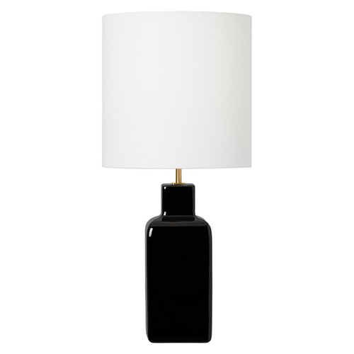 Anderson Large Table Lamp in Black & Brass by Visual Comfort Studio