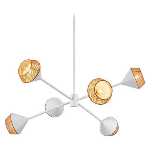 Alora Lighting Alan Pepin Daphne White Chandelier