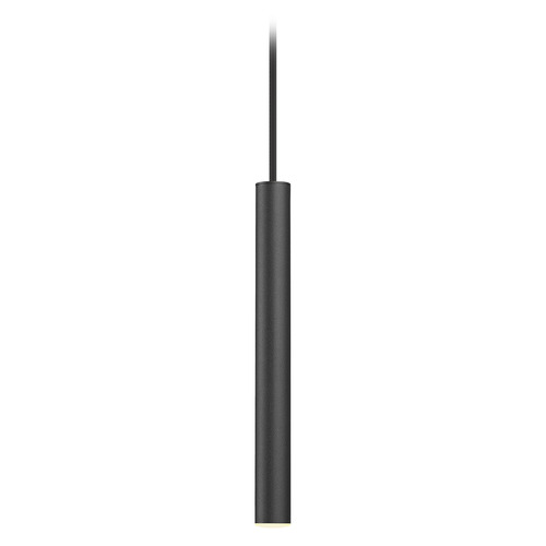 Z-Lite Forest Matte Black LED Mini-Pendant Light with Cylindrical Shade