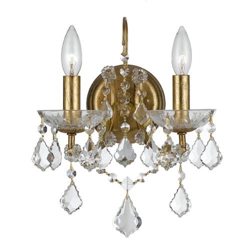 Crystorama Lighting Filmore Antique Gold Sconce