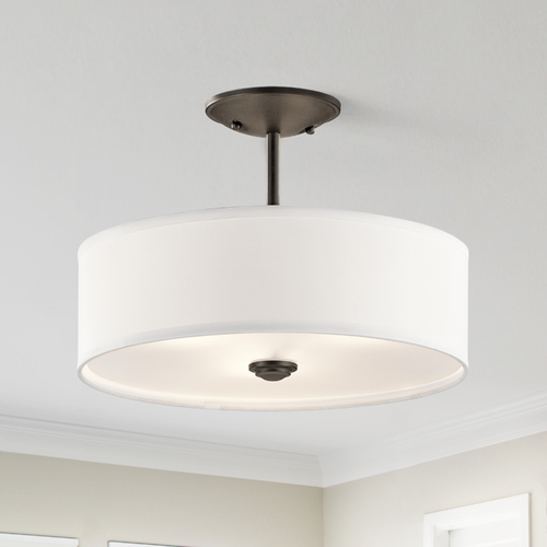 Shailene 14-Inch Semi-Flush Mount in Old Bronze by Kichler Lighting