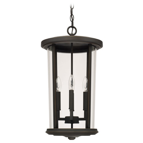 Howell Outdoor Hanging Lantern in Oiled Bronze by Capital Lighting