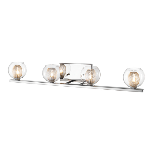 Z-Lite Auge Chrome LED Bathroom Light by Z-Lite 905-4V-LED