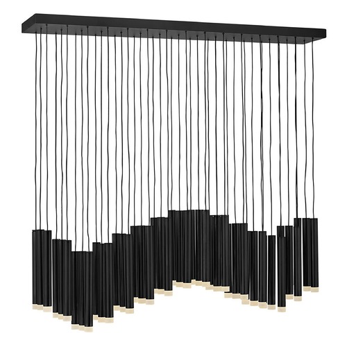 Harmony 48-Inch Wide LED Linear Pendant in Black by Fredrick Ramond