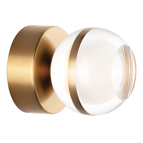 Swank LED Wall Sconce & Flush Mount in Aged Brass by ET2 Lighting