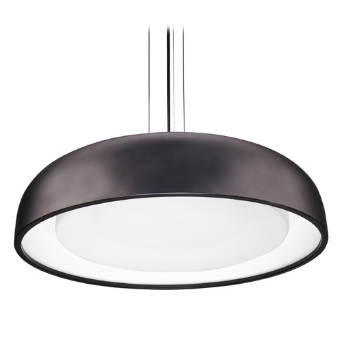 Modern Black LED Pendant with Frosted Shade 3000K 966LM by Kuzco Lighting