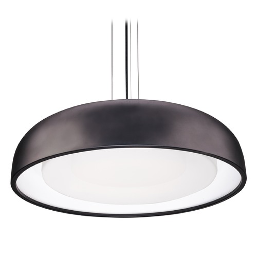 Kuzco Lighting Modern Black LED Pendant with Frosted Shade 3000K 966LM by Kuzco Lighting PD13120-BK