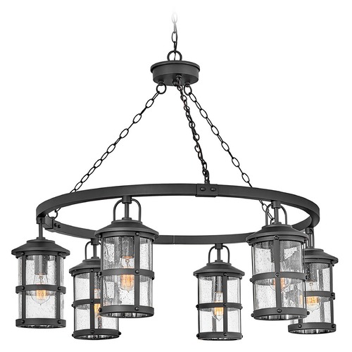 Hinkley Lakehouse Medium Outdoor Chandelier in Black by Hinkley Lighting 2689BK