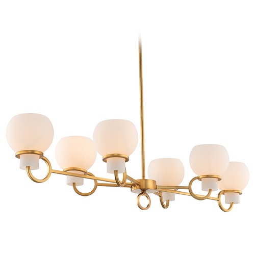 Kalco Lighting Ascher 44-Inch Linear Chandelier in Winter Brass by Kalco Lighting 513061WB