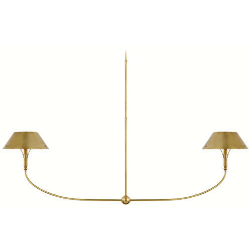 Thomas OBrien Turlington Linear Chandelier in Brass by VC Signature
