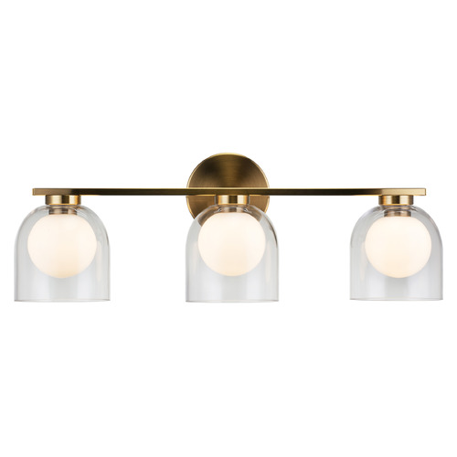 Matteo Lighting Derbishone Aged Gold Brass LED Bathroom Light