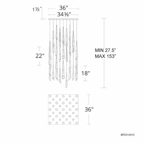 Schonbek Beyond Solitude Aged Brass LED Multi-Light Pendant