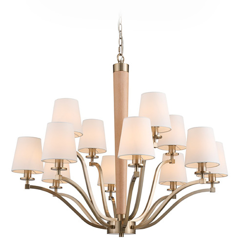 Kalco Lighting Curva Brushed Champagne Gold Chandelier