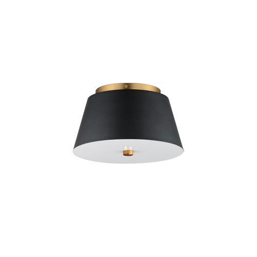 Miles 11-Inch LED Flush Mount in Black & Brass by Maxim Lighting