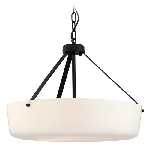 Progress Lighting Progress Lighting Lieon Black Pendant Light with Bowl / Dome Shade P500508-031