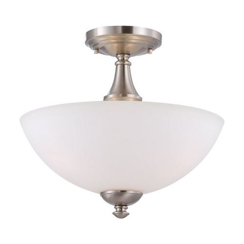 Semi-Flush Mount in Brushed Nickel by Nuvo Lighting