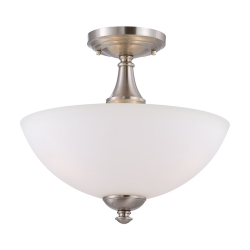 Nuvo Lighting Semi-Flush Mount in Brushed Nickel by Nuvo Lighting 60/5044