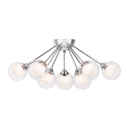 Spellbound 23-Inch Seim-Flush Mount in Polished Chrome by Quoizel Lighting