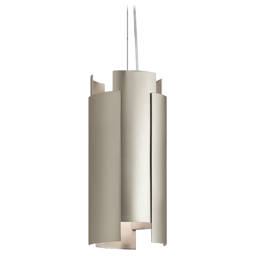 Moderne 12-Inch High Satin Nickel LED Mini Pendant 3000K by Kichler Lighting