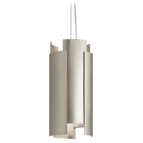 Kichler Lighting Moderne 12-Inch High Satin Nickel LED Mini Pendant 3000K by Kichler Lighting 42995SNLED