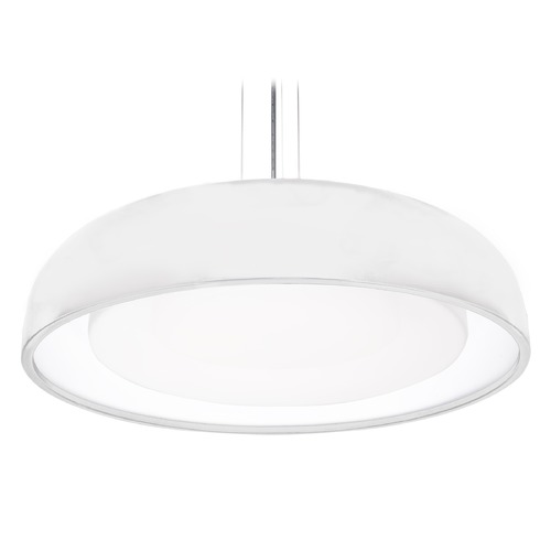 Kuzco Lighting Modern White LED Pendant with Frosted Shade 3000K 1004LM by Kuzco Lighting PD13120-WH