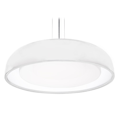 Modern White LED Pendant with Frosted Shade 3000K 1004LM by Kuzco Lighting