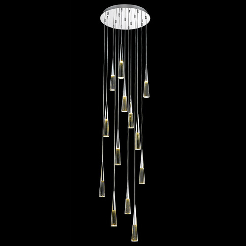 Avalon 13-Light Polished Chrome LED Multi-Light Pendant by Avenue Lighting