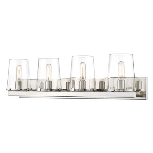 Z-Lite Callista Polished Nickel Bathroom Light by Z-Lite 3032-4V-PN