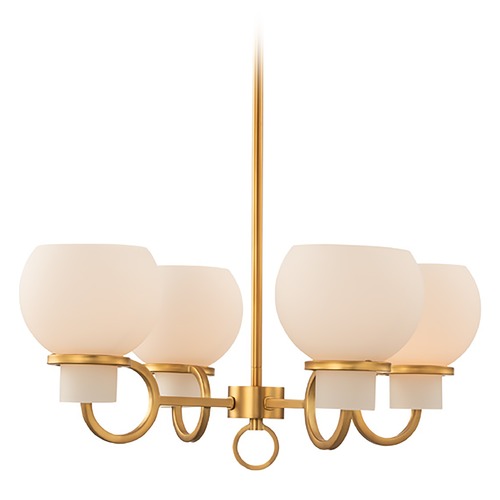 Ascher 4-Light Chandelier in Winter Brass by Kalco Lighting