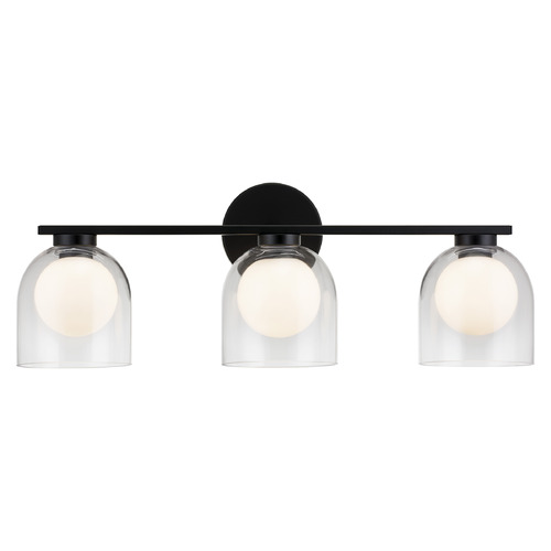 Matteo Lighting Matteo Lighting Derbishone Black LED Bathroom Light W60703BKCL