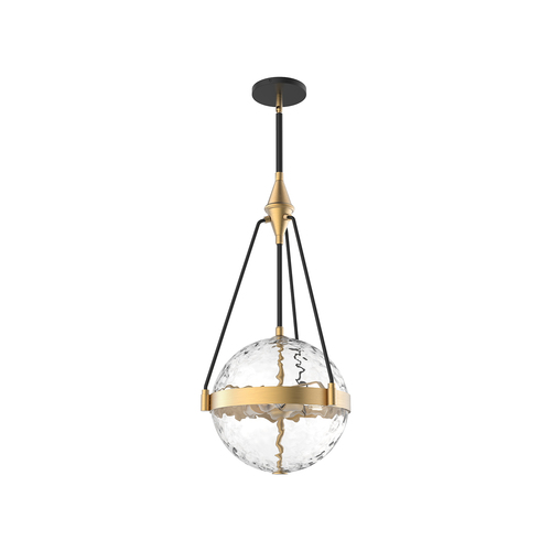 Alora Lighting Alora Lighting Harmony Brushed Gold Pendant Light with Globe Shade PD406414BGWC