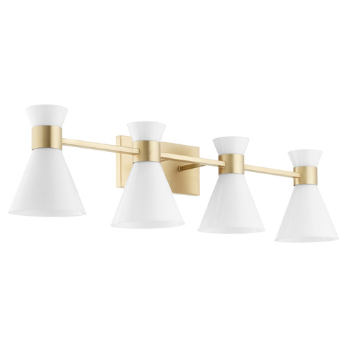 Beldar Aged Brass Bathroom Light by Quorum Lighting