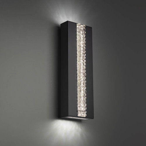 Schonbek Beyond Cascade 18-Inch LED Outdoor Wall Light in Black by Schonbek Beyond BWSW49318-BK
